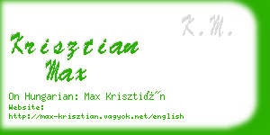 krisztian max business card